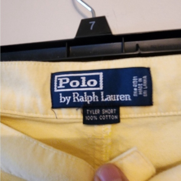 Polo Ralph Lauren Mens Chino Shorts 38 Pleated Yellow Golf - Picture 3 of 3